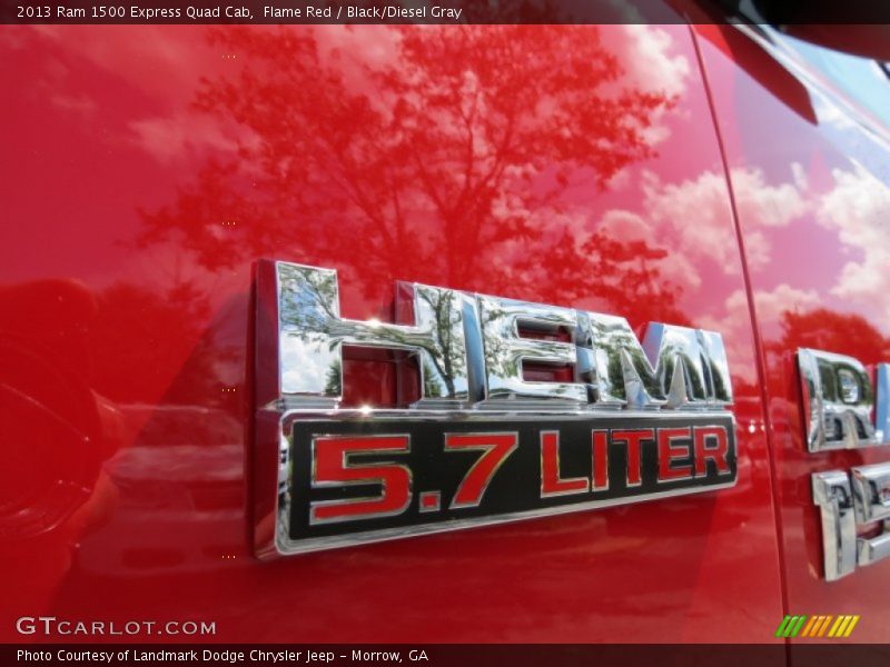 Flame Red / Black/Diesel Gray 2013 Ram 1500 Express Quad Cab