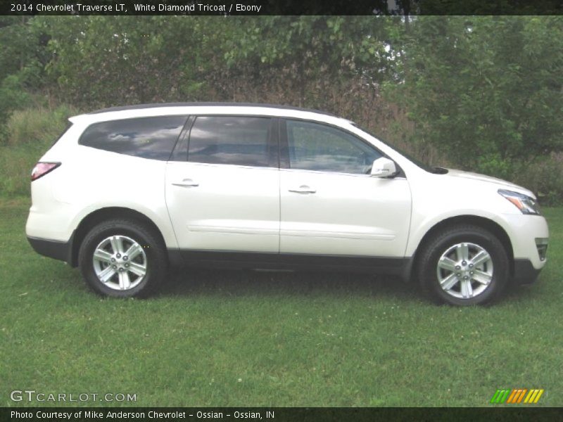 White Diamond Tricoat / Ebony 2014 Chevrolet Traverse LT