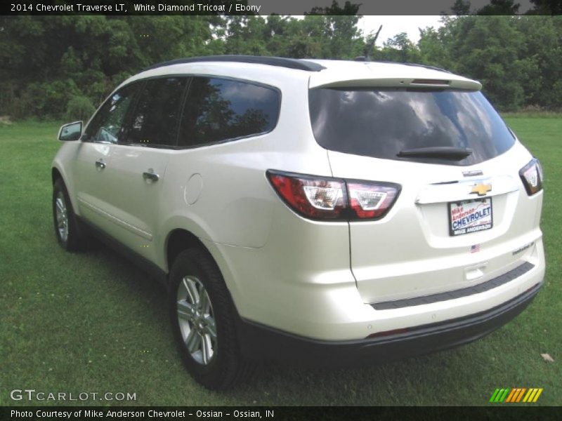 White Diamond Tricoat / Ebony 2014 Chevrolet Traverse LT