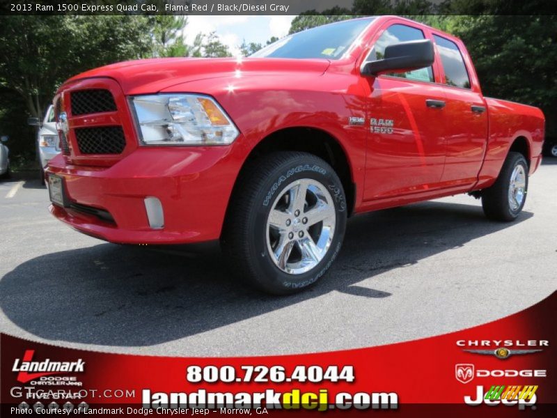 Flame Red / Black/Diesel Gray 2013 Ram 1500 Express Quad Cab