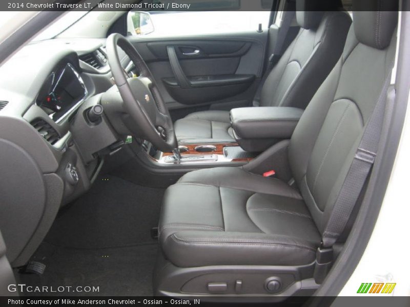 White Diamond Tricoat / Ebony 2014 Chevrolet Traverse LT