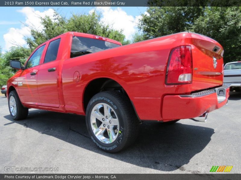 Flame Red / Black/Diesel Gray 2013 Ram 1500 Express Quad Cab