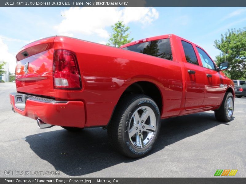 Flame Red / Black/Diesel Gray 2013 Ram 1500 Express Quad Cab
