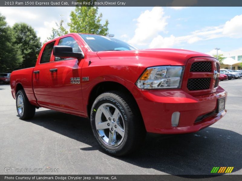 Flame Red / Black/Diesel Gray 2013 Ram 1500 Express Quad Cab