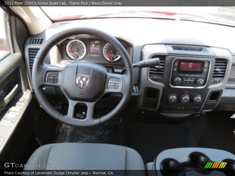 Flame Red / Black/Diesel Gray 2013 Ram 1500 Express Quad Cab