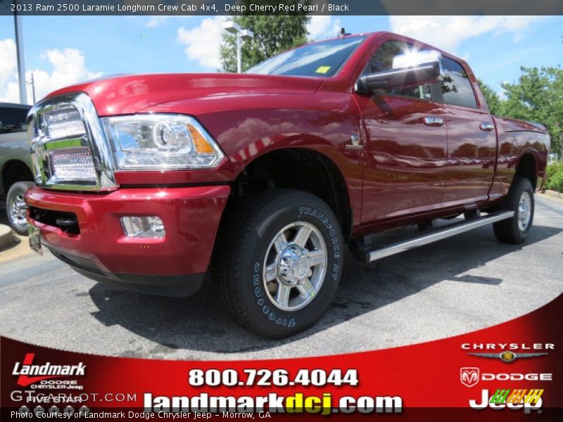 Deep Cherry Red Pearl / Black 2013 Ram 2500 Laramie Longhorn Crew Cab 4x4