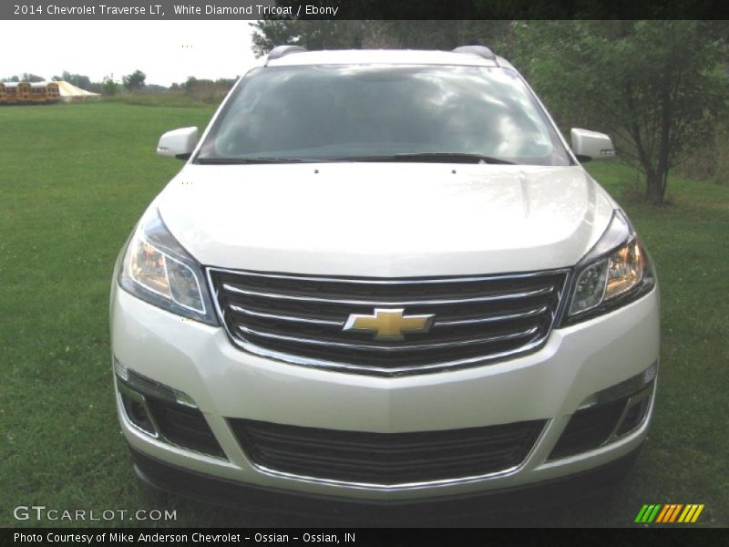 White Diamond Tricoat / Ebony 2014 Chevrolet Traverse LT