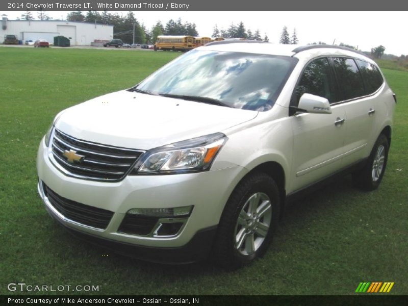 White Diamond Tricoat / Ebony 2014 Chevrolet Traverse LT