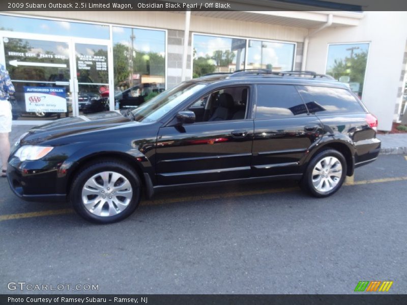 Obsidian Black Pearl / Off Black 2009 Subaru Outback 2.5i Limited Wagon