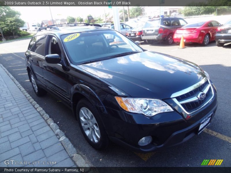 Obsidian Black Pearl / Off Black 2009 Subaru Outback 2.5i Limited Wagon