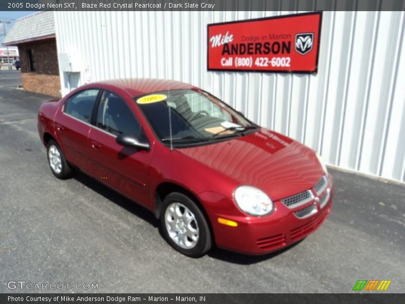 Blaze Red Crystal Pearlcoat / Dark Slate Gray 2005 Dodge Neon SXT