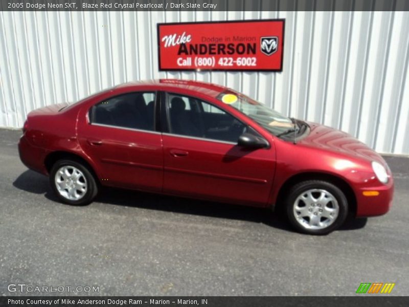 Blaze Red Crystal Pearlcoat / Dark Slate Gray 2005 Dodge Neon SXT