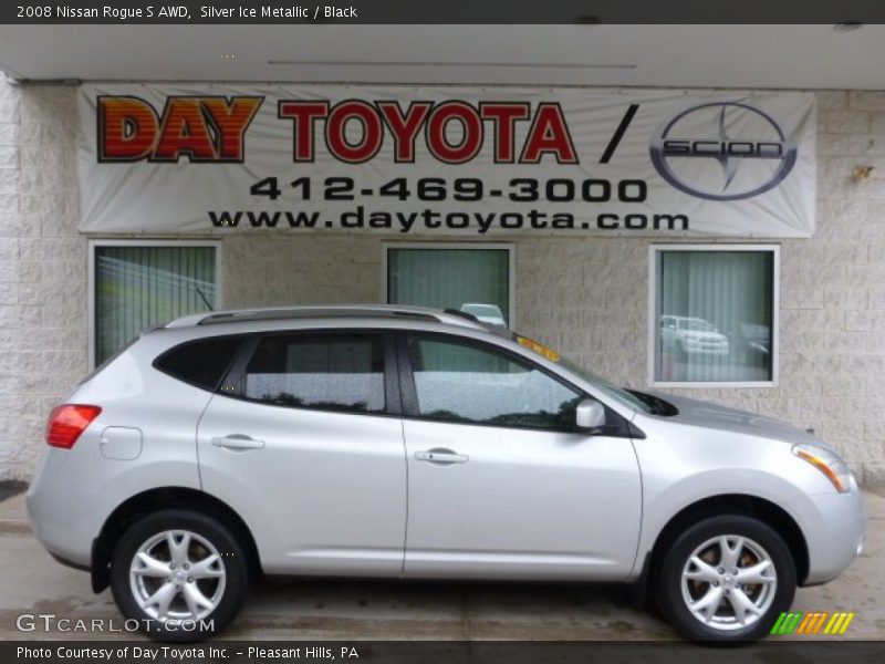 Silver Ice Metallic / Black 2008 Nissan Rogue S AWD