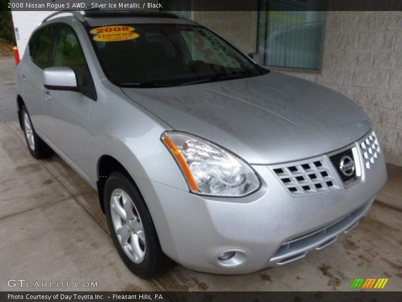 Silver Ice Metallic / Black 2008 Nissan Rogue S AWD
