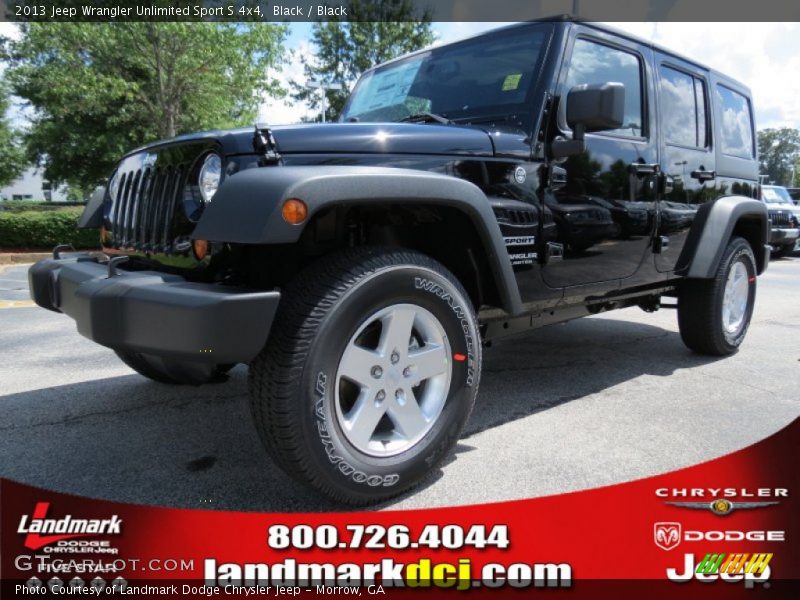 Black / Black 2013 Jeep Wrangler Unlimited Sport S 4x4