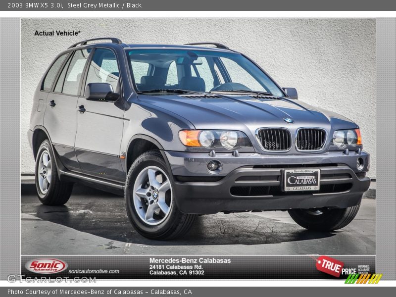 Steel Grey Metallic / Black 2003 BMW X5 3.0i