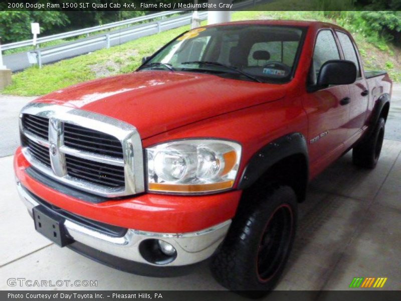 Flame Red / Medium Slate Gray 2006 Dodge Ram 1500 SLT Quad Cab 4x4