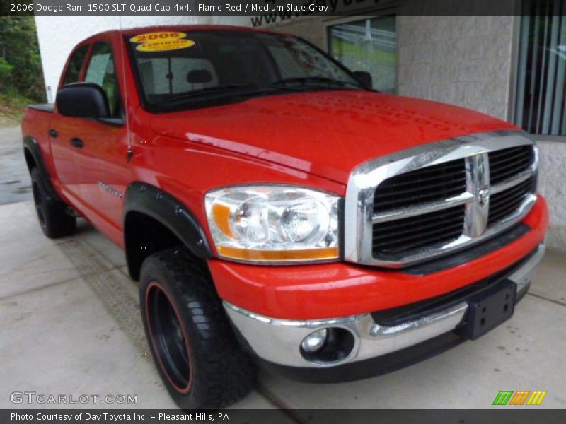 Flame Red / Medium Slate Gray 2006 Dodge Ram 1500 SLT Quad Cab 4x4
