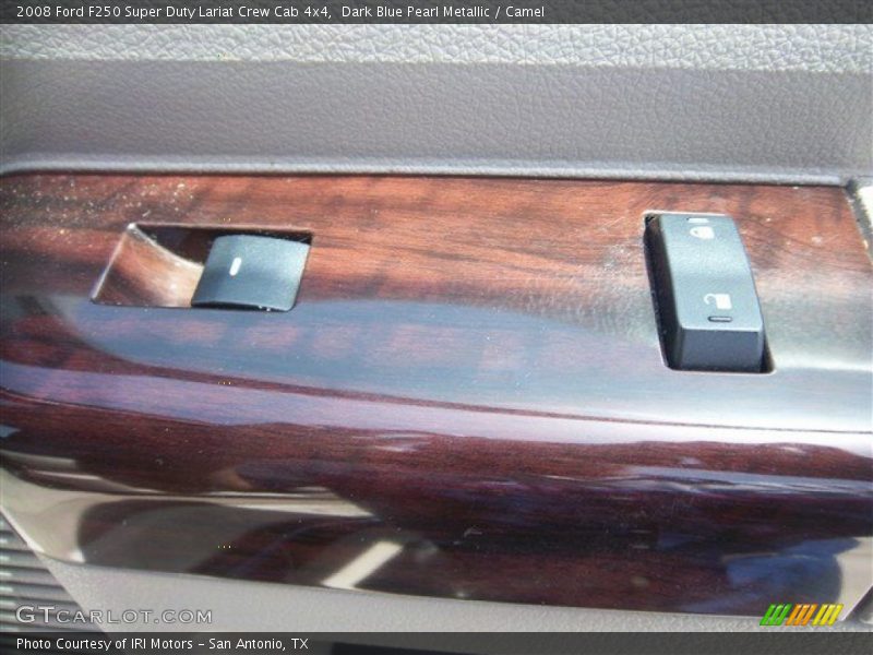 Dark Blue Pearl Metallic / Camel 2008 Ford F250 Super Duty Lariat Crew Cab 4x4