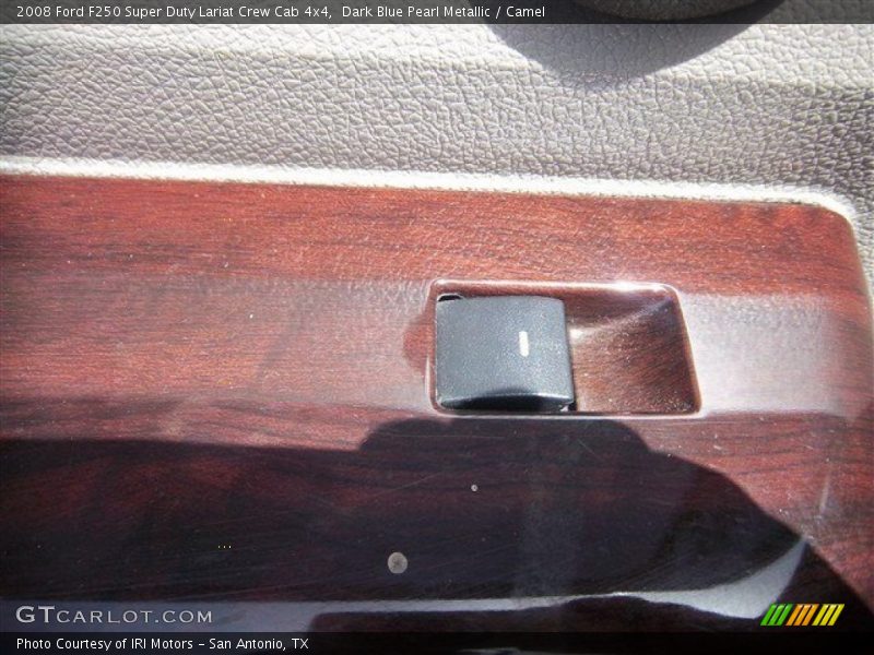 Dark Blue Pearl Metallic / Camel 2008 Ford F250 Super Duty Lariat Crew Cab 4x4