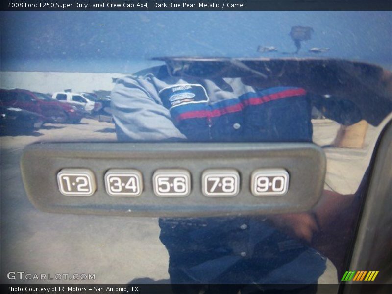 Dark Blue Pearl Metallic / Camel 2008 Ford F250 Super Duty Lariat Crew Cab 4x4
