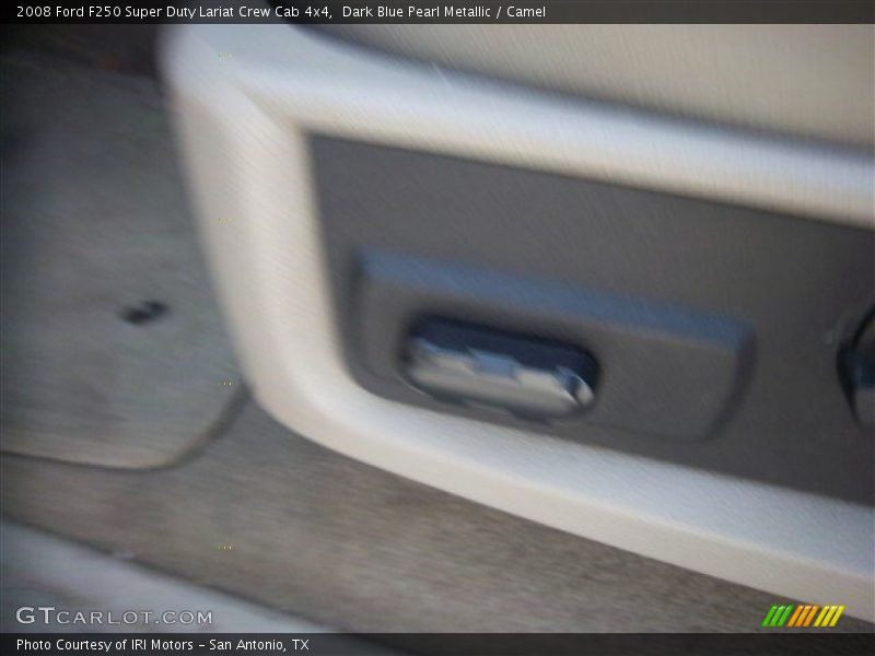 Dark Blue Pearl Metallic / Camel 2008 Ford F250 Super Duty Lariat Crew Cab 4x4