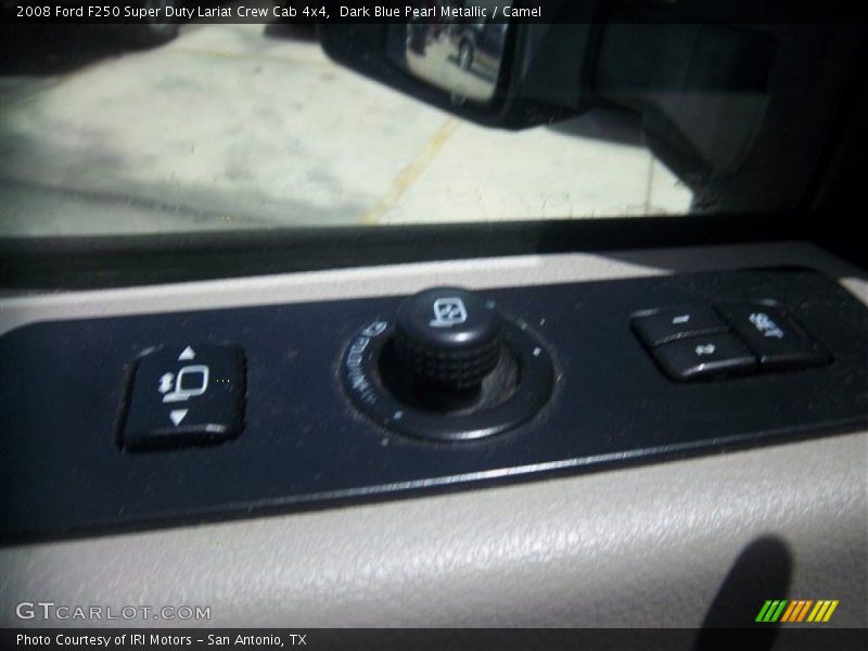 Dark Blue Pearl Metallic / Camel 2008 Ford F250 Super Duty Lariat Crew Cab 4x4