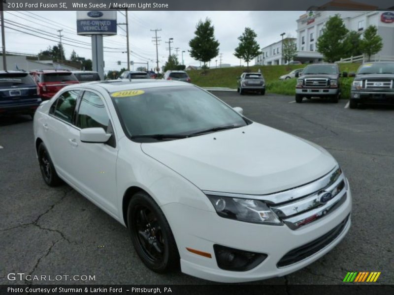 White Suede / Medium Light Stone 2010 Ford Fusion SE