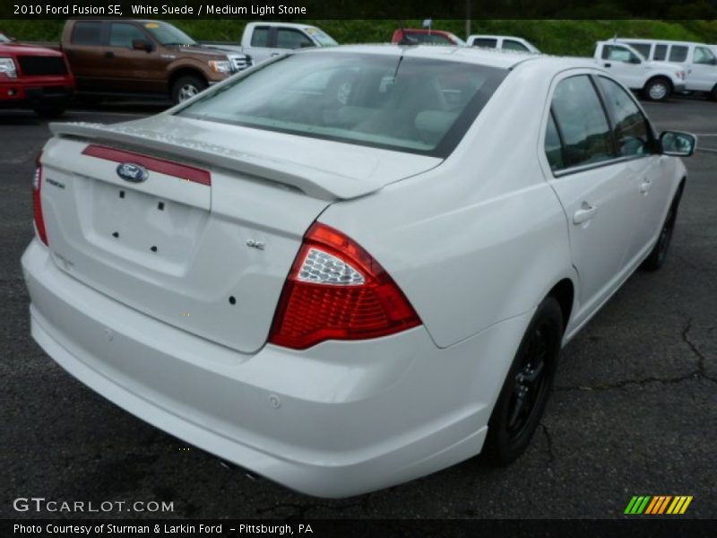 White Suede / Medium Light Stone 2010 Ford Fusion SE