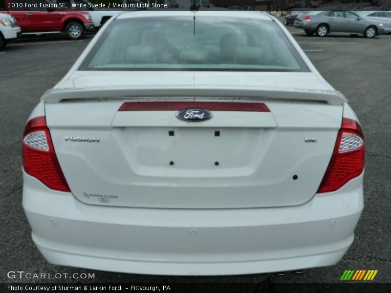 White Suede / Medium Light Stone 2010 Ford Fusion SE