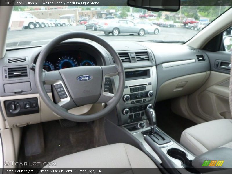 White Suede / Medium Light Stone 2010 Ford Fusion SE