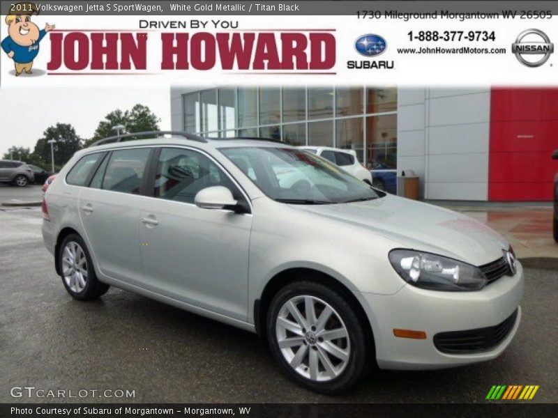 White Gold Metallic / Titan Black 2011 Volkswagen Jetta S SportWagen