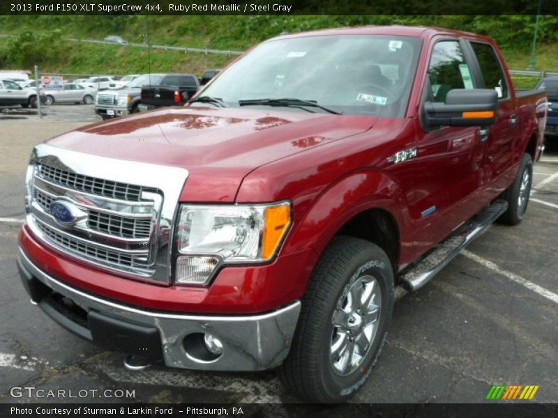 Ruby Red Metallic / Steel Gray 2013 Ford F150 XLT SuperCrew 4x4