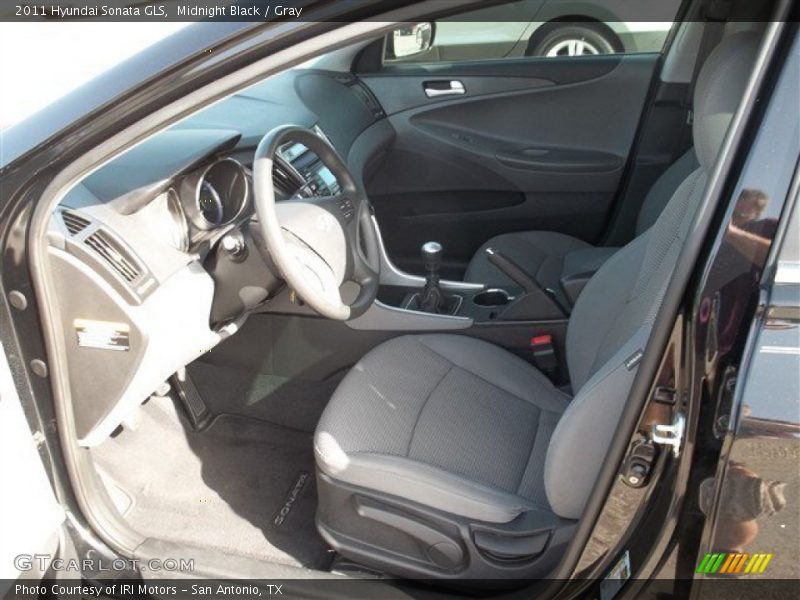 Midnight Black / Gray 2011 Hyundai Sonata GLS