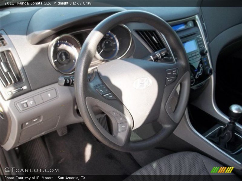 Midnight Black / Gray 2011 Hyundai Sonata GLS