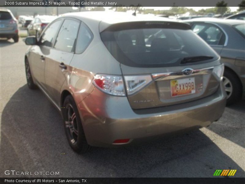 Topaz Gold Metallic / Ivory 2008 Subaru Impreza 2.5i Wagon