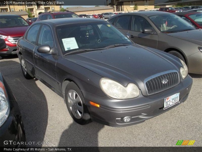 Slate Gray / Black 2004 Hyundai Sonata