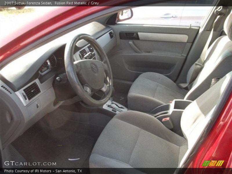 Fusion Red Metallic / Grey 2007 Suzuki Forenza Sedan