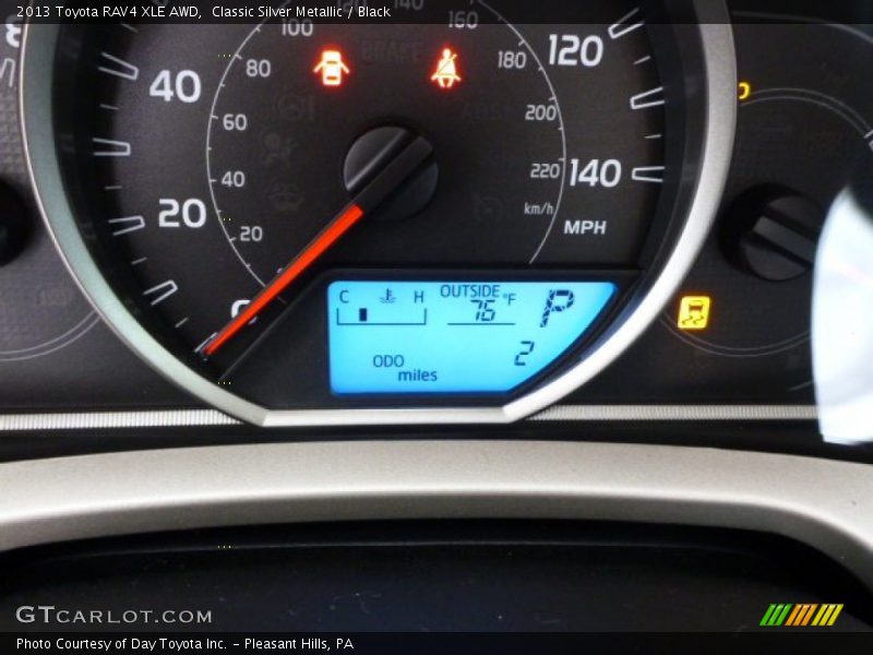 Classic Silver Metallic / Black 2013 Toyota RAV4 XLE AWD