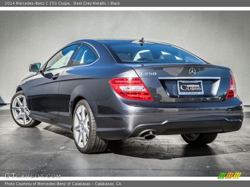 Steel Grey Metallic / Black 2014 Mercedes-Benz C 250 Coupe