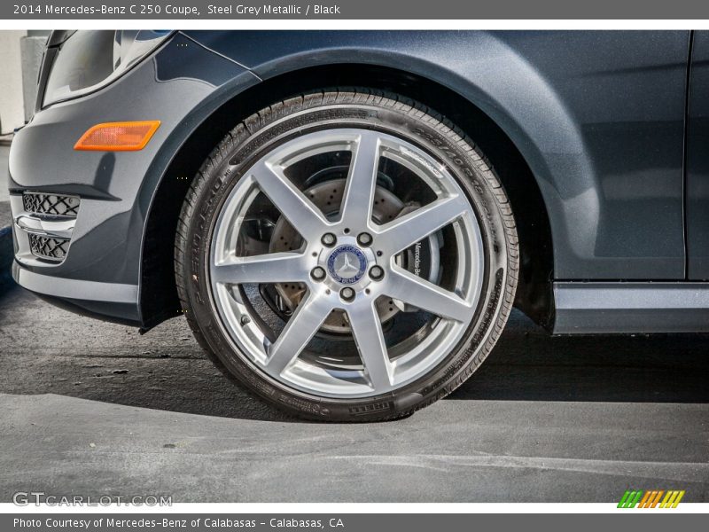 Steel Grey Metallic / Black 2014 Mercedes-Benz C 250 Coupe