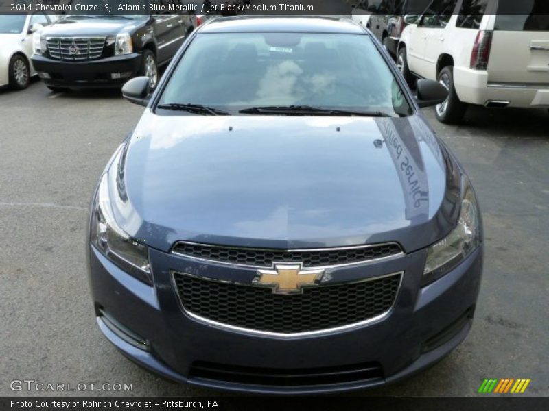 Atlantis Blue Metallic / Jet Black/Medium Titanium 2014 Chevrolet Cruze LS