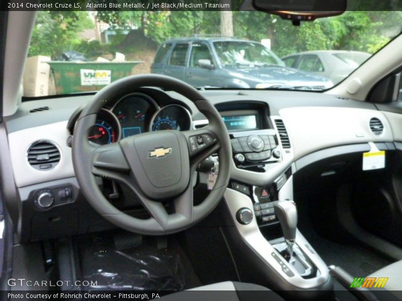 Atlantis Blue Metallic / Jet Black/Medium Titanium 2014 Chevrolet Cruze LS