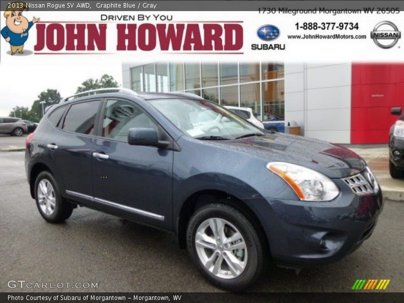 Graphite Blue / Gray 2013 Nissan Rogue SV AWD