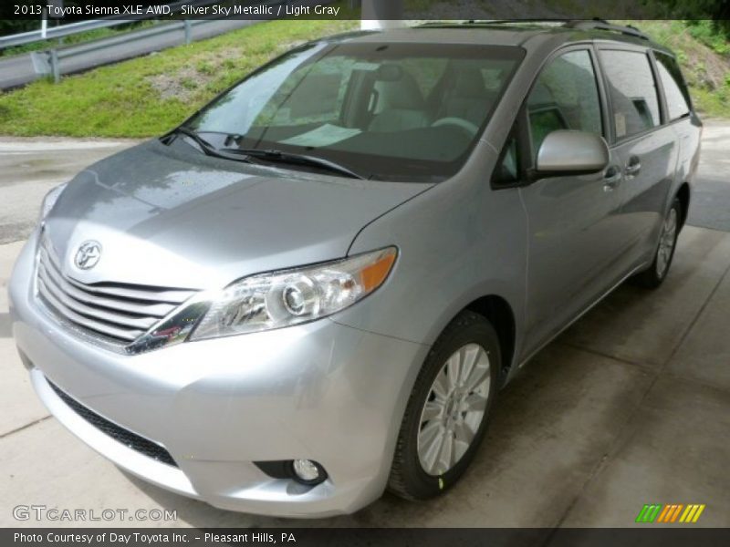 Silver Sky Metallic / Light Gray 2013 Toyota Sienna XLE AWD