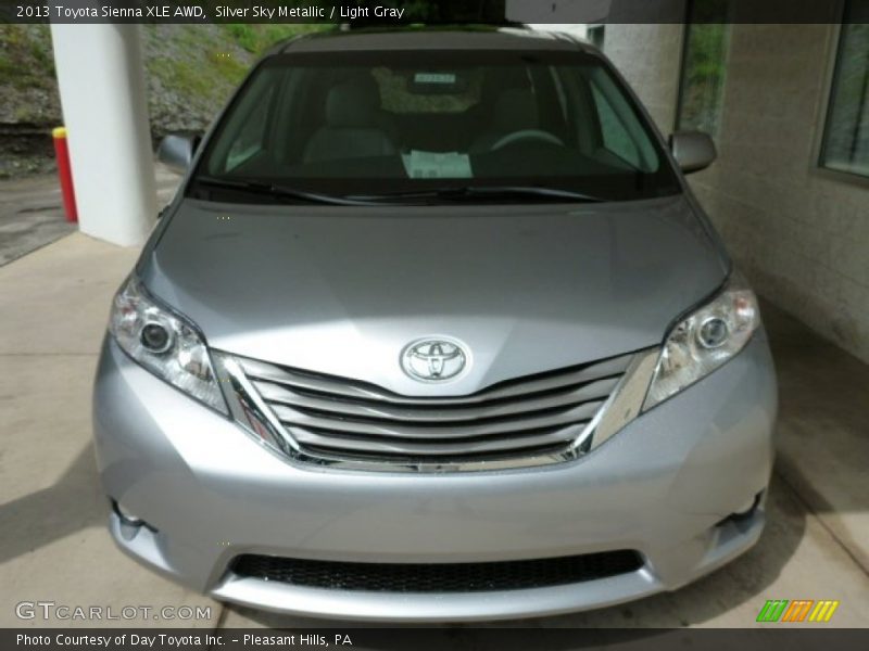 Silver Sky Metallic / Light Gray 2013 Toyota Sienna XLE AWD