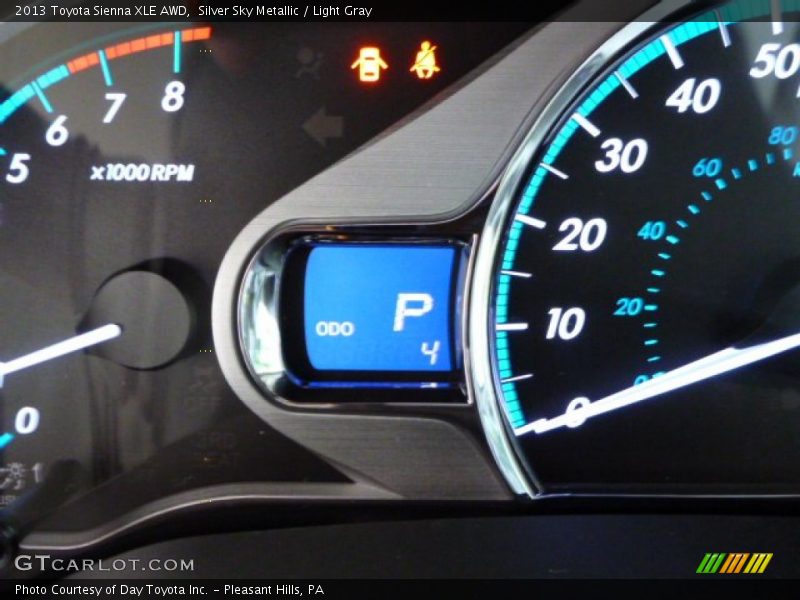 Silver Sky Metallic / Light Gray 2013 Toyota Sienna XLE AWD