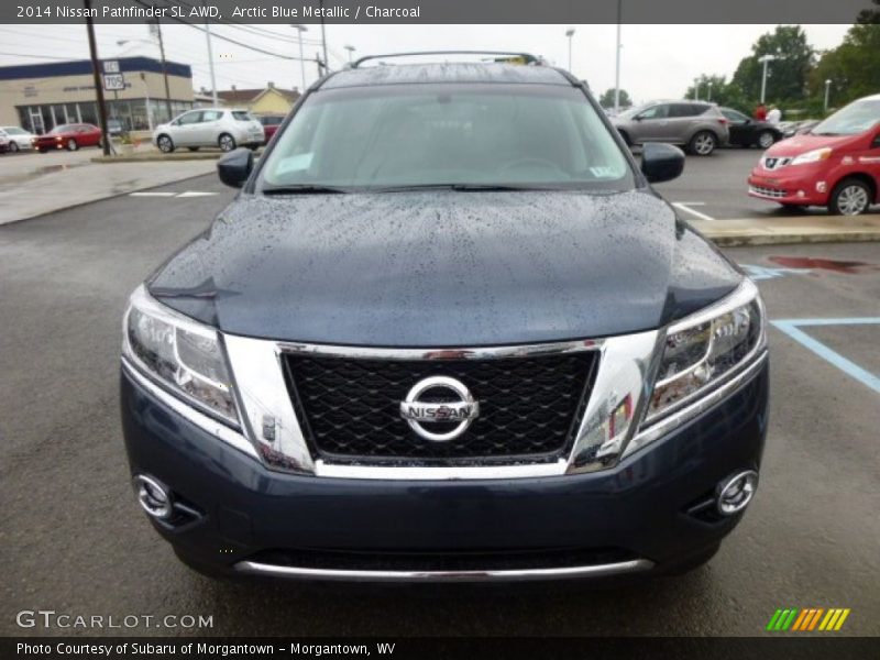 Arctic Blue Metallic / Charcoal 2014 Nissan Pathfinder SL AWD
