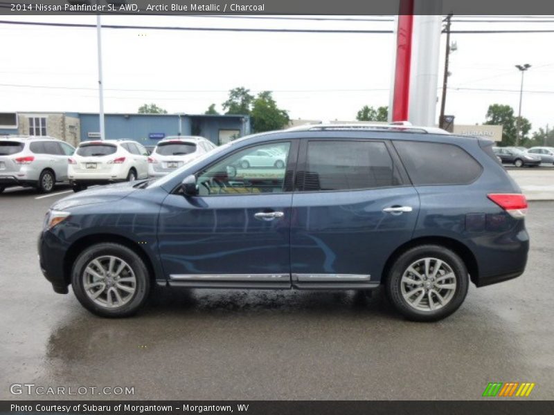 Arctic Blue Metallic / Charcoal 2014 Nissan Pathfinder SL AWD