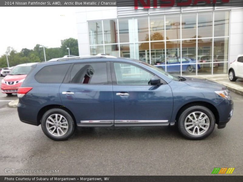 Arctic Blue Metallic / Charcoal 2014 Nissan Pathfinder SL AWD